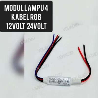 MODUL 4 KABEL RGB 12 VOLT 24 VOLT VARIASI PENGEDIP