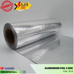 [20 Meter] Alumunium Foil Anti Panas Atap Bolak Balik Double Side Untuk Media Tanam Hydroponik Rakit Apung Insulasi Atap Peredam Panas 2 Muka Per Meter 2 Sisi Aluminium Wooven Metalizing