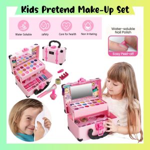 **READY STOCK**30Pcs Kids Makeup Set Girl‘s Toys Pretend Play Early Learing Educational kids make up Toys watercolor