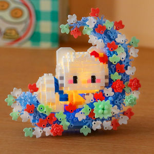 Mainan Glowing Lampu Seri Konstelasi Model DIY Blok Bangunan Bata Kit Bricks Bulan Anak Mainan Pendidikan