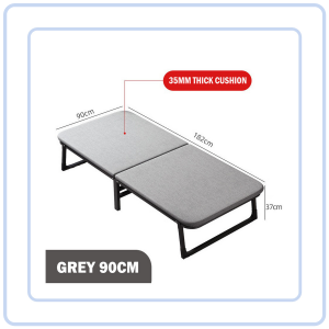 【Pure Care】 High Grade Folding Bed Foldable Single Bed Thick Portable Mattress Wide MetalFrame
