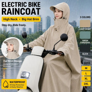 Waterproof Rain Poncho Hooded Heavy Duty Long Length Full Coverage Motorcycle Bicycle Outdoor