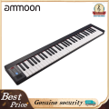ammoon 61-Key Foldable Electronic Piano Multifunctional Electronic Organ Folding Digital Piano 61 Keys Sensitive Piano Keyboard with LCD Display Built-in Rechargeable Battery BT Connectivity Portable Musical Instrument with Piano Bag/Sustain Pedal. 