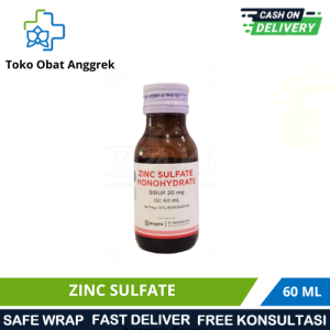 ZINC SULFATE SYRUP 60ML/PENGGANTI CAIRAN TUBUH/PENCEGAH DEHIDRASI