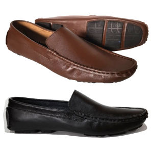 Sepatu Pantofel Pria Cow Leathers Keren Terbaru Slop Moccasin Kasual Formal Slip On Murah Real Fict Bisa Bayar Ditempat