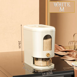 Rice Bucket Insect-proof Moisture Proof Rice Dispenser Sealed Rice Cylinder Household Rice Noodle Drawer Rice Barrel Rice Storage Box with Time Scale