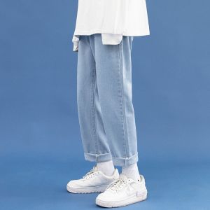 กางเกงยีนขากระบอก วินเทจชาย กางเกงวินเทจชาย ยีนส์ผู้ชายขากระบอก เนื้อผ้ายีนส์ล้างน้ำ ผ้านิ่ม ทรงหลวม