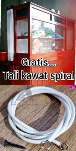 Satu Set Gorden Rumah Makan Vitrase Serut + Kawat Spiral