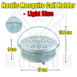 Nordic Mosquito Coil Holder Light Blue - Easy to Use Safe to Use Portable Outdoor Mosquito Coil Holder