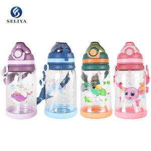 BOTOL MINUM ANAK BOTOL SELIYA 2667 BPA FREE BOTOL MINUM DENGAN SEDOTAN DAN TALI PANJANG 550ML 2667