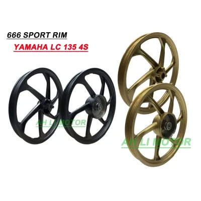 Sport Rim 666 (6 Kaki ) PNP YAMAHA LC 135 4S (With Bearing ) Depan 1.4 Belakang 1.6