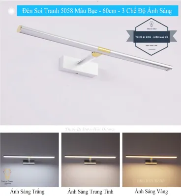 Đèn soi tranh - Đèn rọi gương Led Model 5058 - DÀI 60cm 12w 3 Chế Độ Ánh Sáng - Điều chỉnh được góc chiếu - BH 1 NĂM - VIDEO