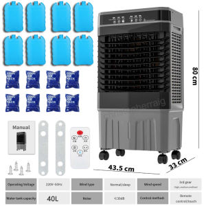 🔥🔥CHRIS 60L Mobile Air Cooler With Remote Control Mobile Air Conditioning Fan Cooling Fan Box Fan Humidification Air Penyejuk Udara air cooler for bedroom 冷风机