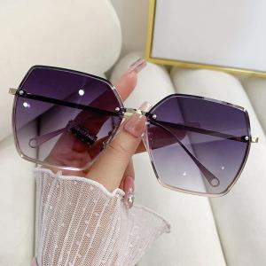 JN IMPRESSION Fashion frameless sunglasses for women outdoor sunshade anti-ultraviolet trend sunglasses