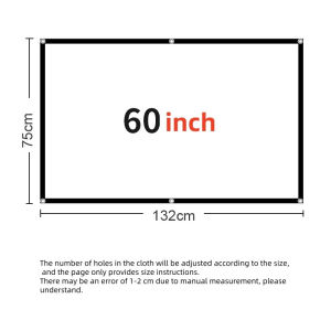 Portable Projector Screen Simple Curtain 16:9 Movies Game Screens 60/100/120/150inch Projection Screen for Home Outdoor