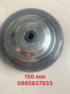 Bánh xe 150 mm chất liệu cao su tiêu chuẩn Nhật tại Máy NTT bảo hành dài hạn độ bền cao lắp xe đẩy hàng