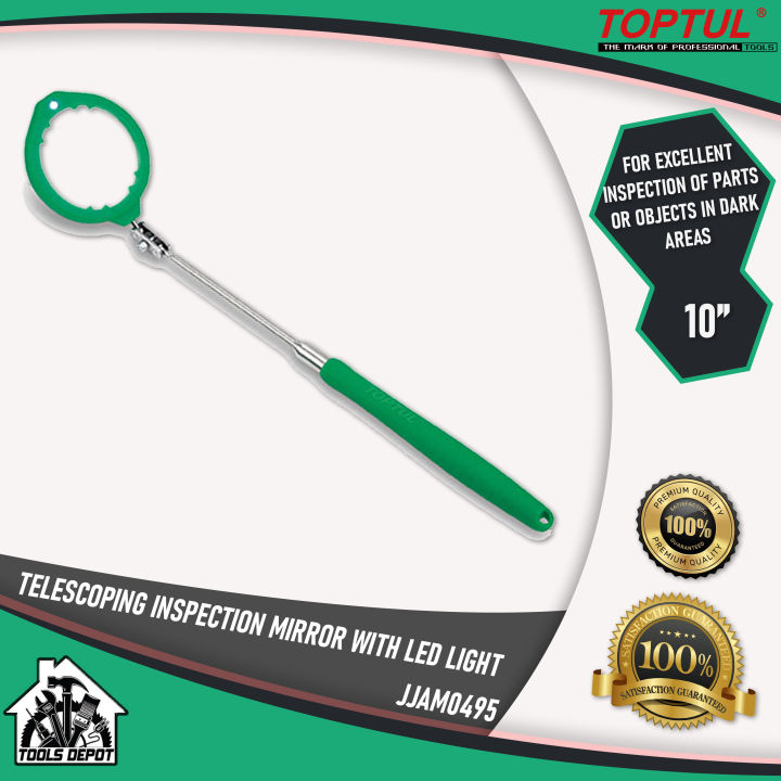 TOPTUL JJAM0495 TELESCOPING INSPECTION MIRROR WITH LED LIGHT Lazada PH