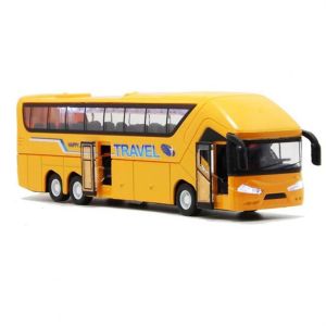 GOOD STUFF Gift for Boy 4 Wheels Educational Toys Car Bus Model FLashing With Music Door Open Double Decker Bus Long-distance Bus Bus Model Car Toy Bus Toy