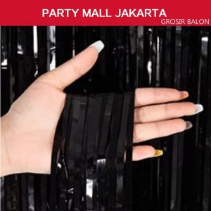 Party Mall Jakarta Tirai Foil Ultah Macaron ukuran 2mx1m /Tirai pesta
