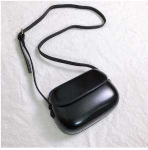 Ielgy túi vỏ túi đựng tài liệu túi đeo vai nắp khóa kim loại phiên bản Hàn Quốc xu hướng thời trang PU đơn giản màu đen cho phụ nữ