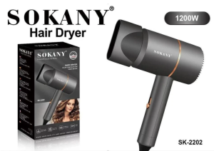 (MIỄN SHIP TOÀN QUỐC) Máy Sấy Tóc Sokany SK-2202 Cao Cấp.- Máy Tạo Kiểu Chuyên Nghiệp- Công Suất Lớn 1200W Có Ion Dưỡng Ẩm Mềm Mượt Không Khô Tóc- Thiết Kế Thời Trang Nhỏ Gọn Tiện Lợi MẪU MỚI 2023