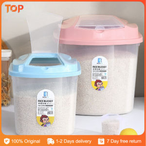 Rice Despenser and Storager with Measuring Cup Insect-proof Moisture-proof Food Storage Box