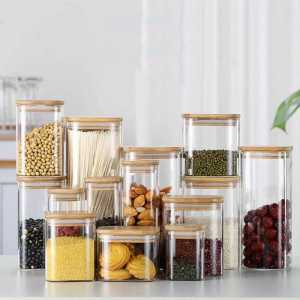 BISA COD / Toples Kaca Minimalis Tempat Penyimpan Makanan Cemilan Glass Storage Kedap Udara / One Two Cups Toples Kaca Penyimpanan Makanan Coffee Storage Glass Jar  / Tempat penyimpanan makanan / Tempat Bumbu - Bumbu