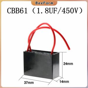 BF. 1PC CBB61 1.5uF 1.8uF Electric Fan Capacitor 450V Fan Repair Parts
