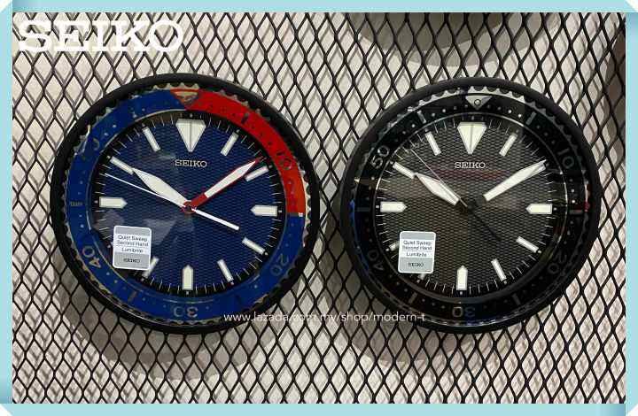 NEW ORIGINAL SEIKO Diver Design Glow In The Dark Wall Clock