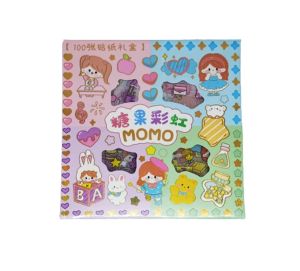 Gratis Semua - 100 Lembar Stiker Motif Momo Kartun Korea / Stiker Set 100 lembar / Sticker Motif Kartun Korea Lucu Anti Air