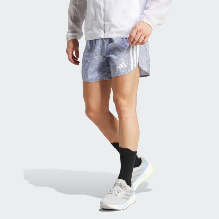 adidas Running Own the Run 3-Stripes Shorts Men Grey JD7769