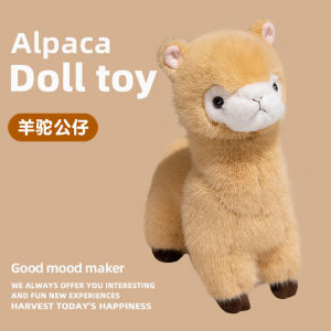 JOJO CASTLE Pretty Color Fluffy Alpaca Plush Toys 30/40cm Emulational Stuffed Animal Llama Plushies Soft Doll Cuddly Home Decor Pillow Girl Gift