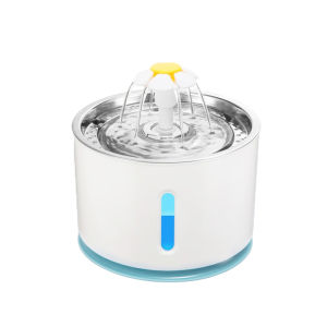Lovinland Automatic Pet Cat Water Fountain with LED Lighting 2.4L USB Dogs Cats Mute Drinker Feeder Bowl Drinking Dispenser