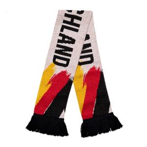 Acrylic Deutschland European Cup Scarf with Fringed Designs Popular for Football Lover and Outdoor Sport Activity