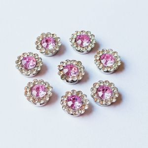 permata diamond cangkang bunga Payet kristal jahit grade A premium ukuran 8mm per lusin