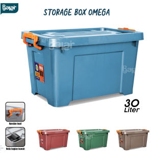 Container Box Murah KB 40 Liter Plastik Transfaran / Kotak Penyimpanan Kontainer EZY AKAKO Kuat Awet dengan Roda 45 35 25