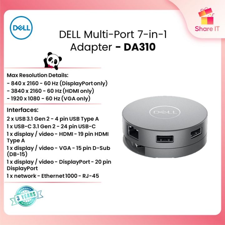 ［つーさん様］専用Dell USB-C DA310 Amazon.com: Dell DA310 Wired USB 3.2 Gen 2 (3.1 Gen 2) Type