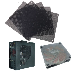 Cuttable Computer Mesh Dustproof Cover Chassis Dust Cover140x140mm DIY PVC PC for Case Fan Cooler Black Dust DIY