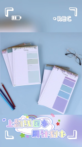 Xoắn ốc notepads kế hoạch hàng tuần kế hoạch hàng ngày kế hoạch Pads tổ chức cá nhân Sổ danh sách ghi nhớ máy tính xách tay Quản lý máy tính xách tay