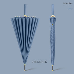 (Ship in 24hrs)AMBRELLA Anti UV Protection Lightweight 24 Bone Umbrella Straight Long Handle Umbrella Large Windproof Rainstorm Business Umbrella