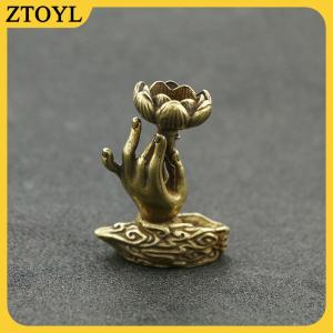 ZTOYL Đồng tinh khiết backflow hương Phật Tay sen Brass hương khung hương trầm Zen trà buổi lễ bàn trà Bàn đồ nội thất