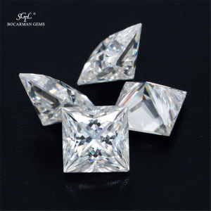 1.5*1.5mm-5.5*5.5mm Small Size Square Moissanite Diamond Princess Cutting White D Color With GRA Certificate Women Lady Loose Moissanite Stone Mosaic Pendants