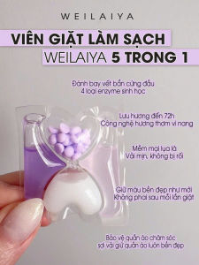 Viên Giặt Xả Quần Áo Weilaiya 5in1 Tiện Lợi Hương Nước Hoa Lưu Hương 72h