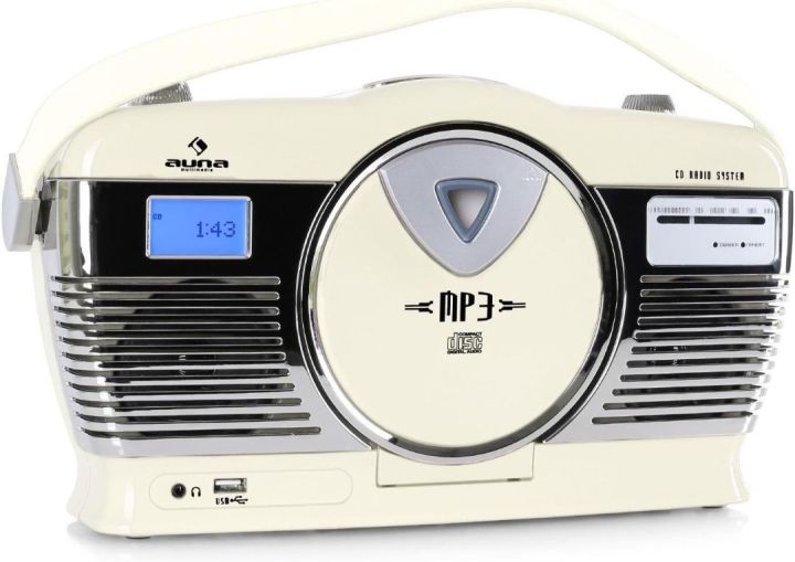 [5550] RCD-70 Retro CD Radio Nostalgia Radio FM Radio, MP3 Enabled USB ...
