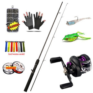 pancing 1 set lengkap kuat / joran pancing 1 set murah / bc casting 1 set murah / joran bc casting 1 set / Joran Pancing 1 Set Reel Besi / pancing casting full set / Set Joran Pancing Plus reel Kompli