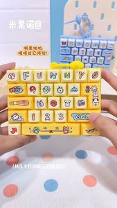 Oldlaiben 26 Keys Keyboard Fidget Toy Hangable Stress Relief Key Sounds Backpack Pendant Charm Gift Kids