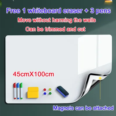【Does not harm the walls】300cmX60cm magnetic whiteboard wall sticker whiteboard sticker magnetic board for wall whiteboard sticker wall magnetic wall board white board wall sticker