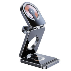 OATSBASF 3 in 1 20W Magnetic Wireless Fast Charger Foldable & Compact Suitable For Iph 15 Series