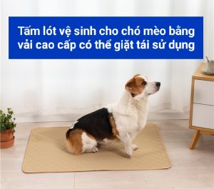 Thảm lót vệ sinh cho chó mèo thú cưng bằng vải có thể giặt tái sử dụng