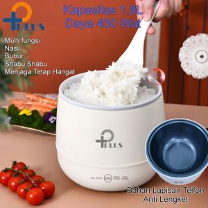 Magic com mini 1.5 Liter Anti Lengket Serbaguna/Mini Rice cooker Panci Listrik 450Wat/Mini Rice cooker low Wat cocok Digunakan Di Kos